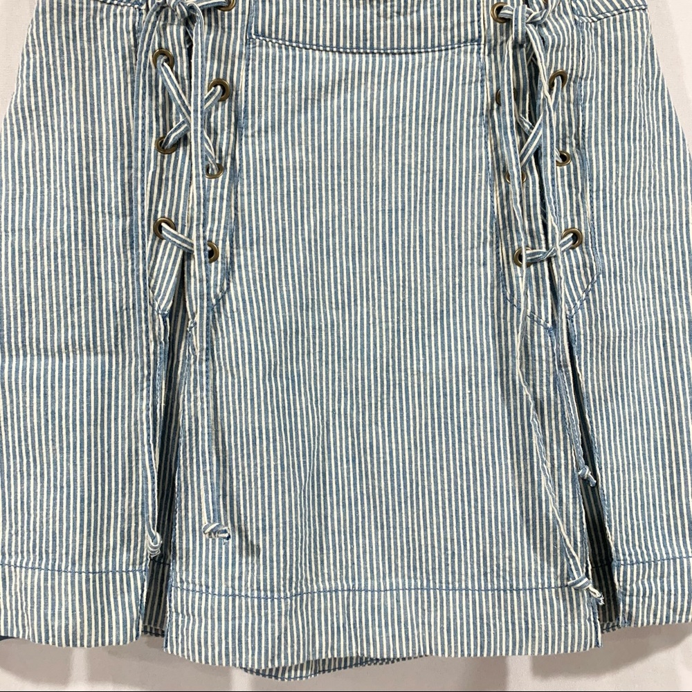 FREE PEOPLE Railroad Striped Mini Skirt size 0 - Picture 5 of 8